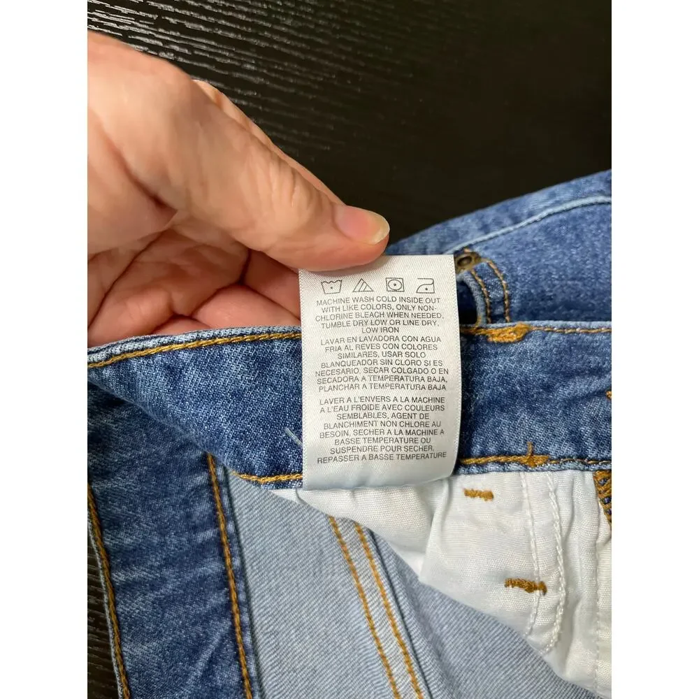 Vintage 90’s Lee High Waisted Jean Shorts with Cut-off Hem